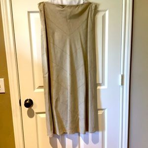 Long Linen Blend Skirt